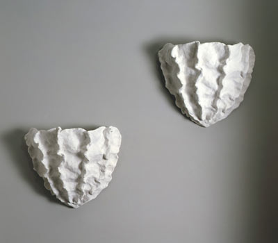 Mark Bankwsky works in plaster